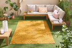 Santorini Yellow indoor and outdoor graphic pattern rug: SAN989JAU Nazar rugs