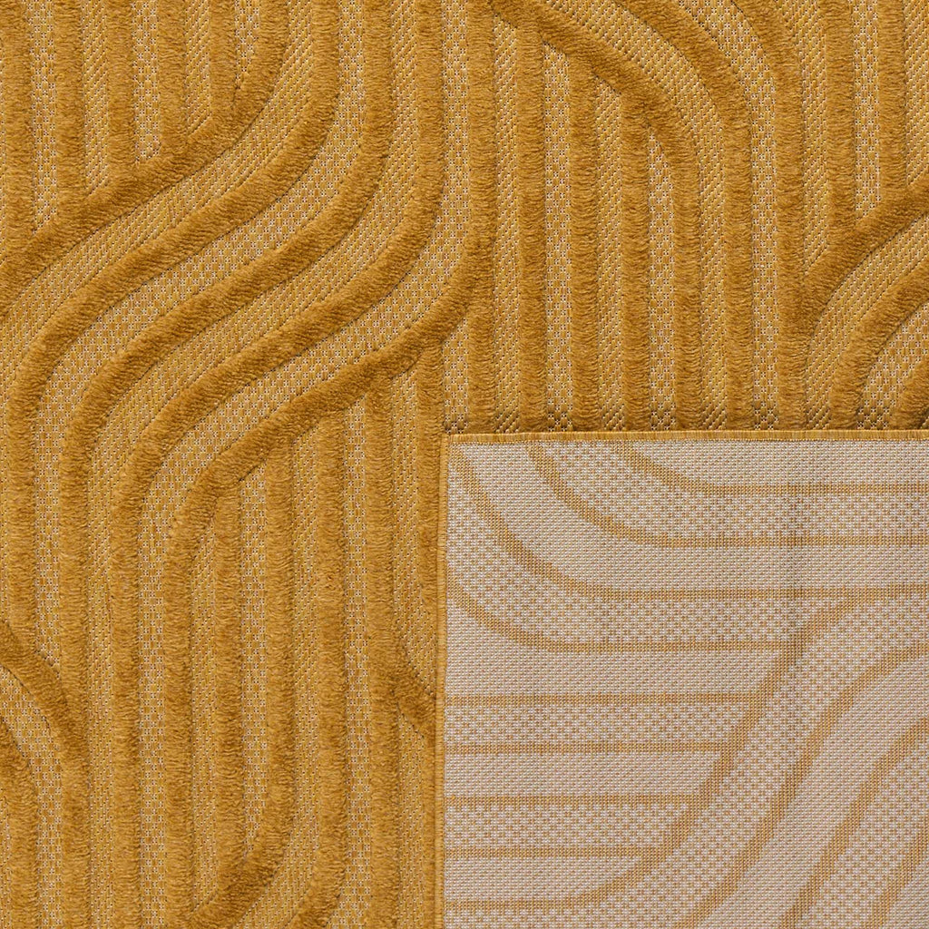 Santorini Yellow indoor and outdoor graphic pattern rug: SAN989JAU Nazar rugs