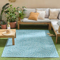 Alfombra Santorini 989 - Diseño Gráfico - Turquesa - Interior / Exterior