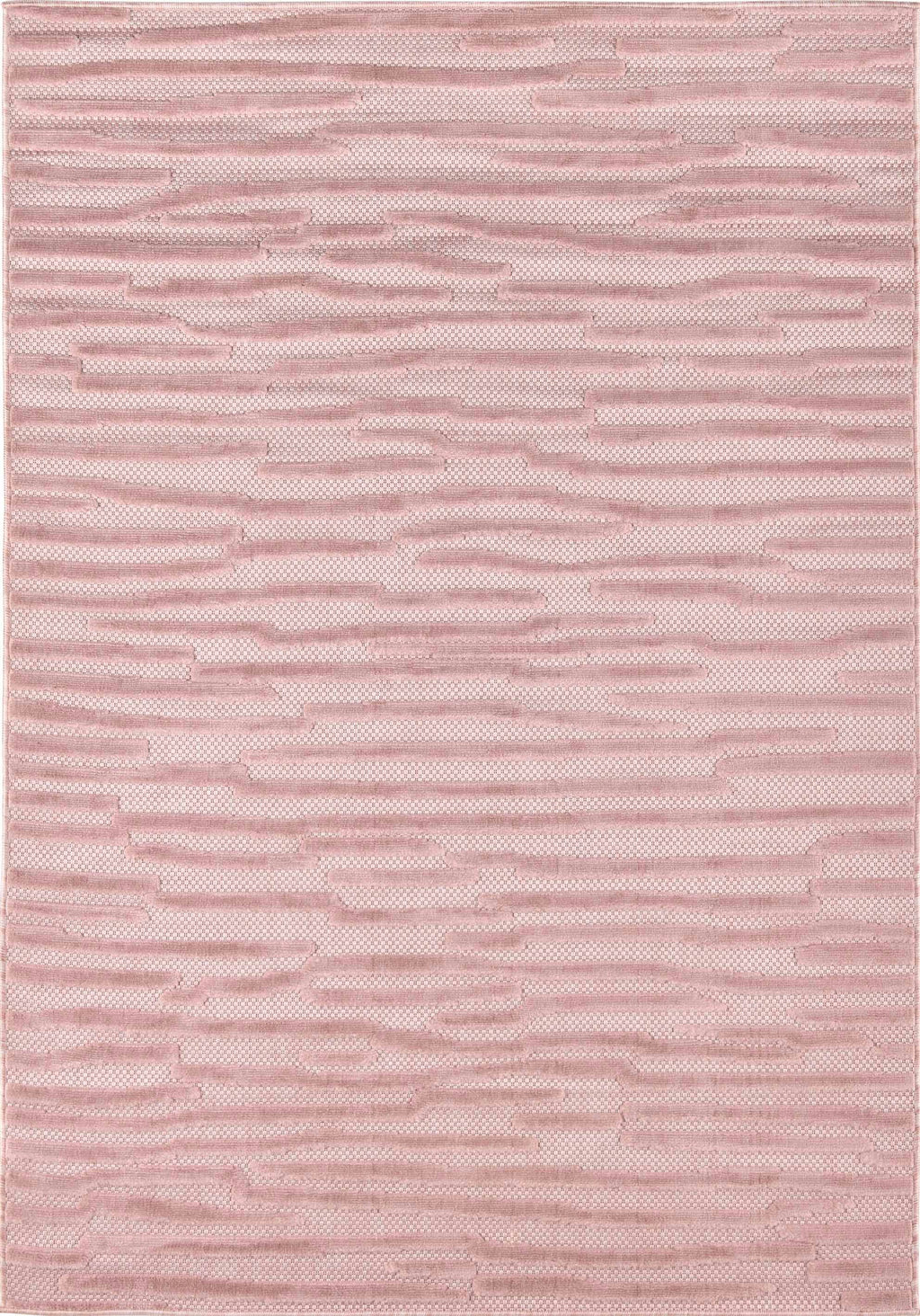 Alfombra Santorini 990 - Estampado gráfico - Rosa - Interior / Exterior