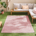 Alfombra Santorini 990 - Estampado gráfico - Rosa - Interior / Exterior