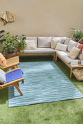 Alfombra Santorini 990 - Estampado gráfico - Turquesa - Interior / Exterior
