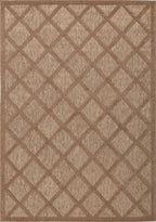 Alfombra Santorini 991 - Estampado gráfico - Beige - Interior / Exterior