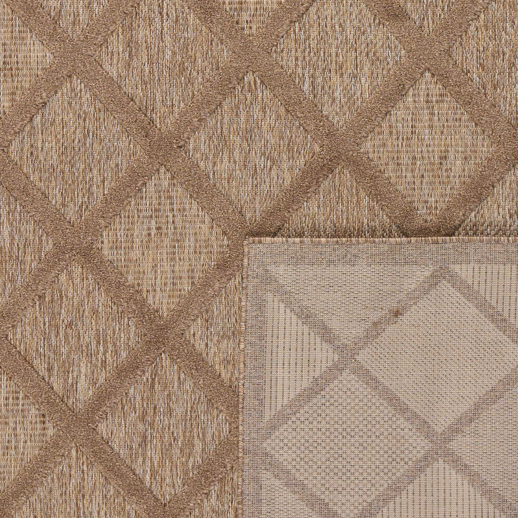 Alfombra Santorini 991 - Estampado gráfico - Beige - Interior / Exterior
