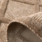 Alfombra Santorini 991 - Estampado gráfico - Beige - Interior / Exterior