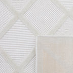 Alfombra Santorini 991 - Estampado gráfico - Blanco - Interior / Exterior