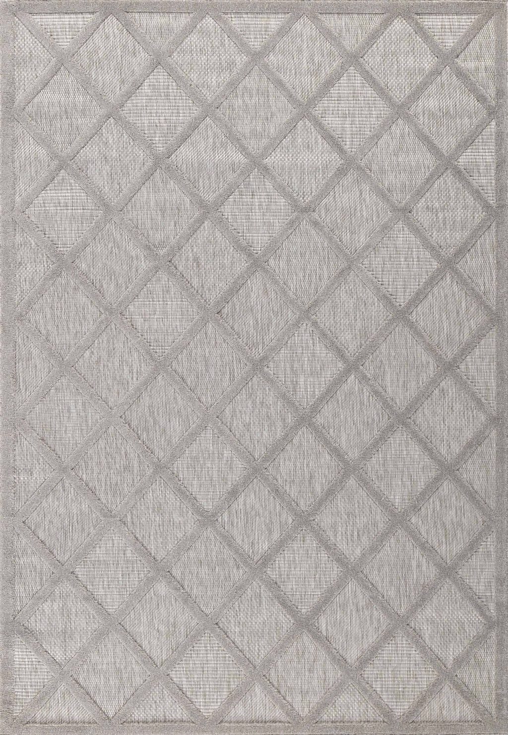 Alfombra Santorini 991 - Diseño Gráfico - Gris - Interior / Exterior