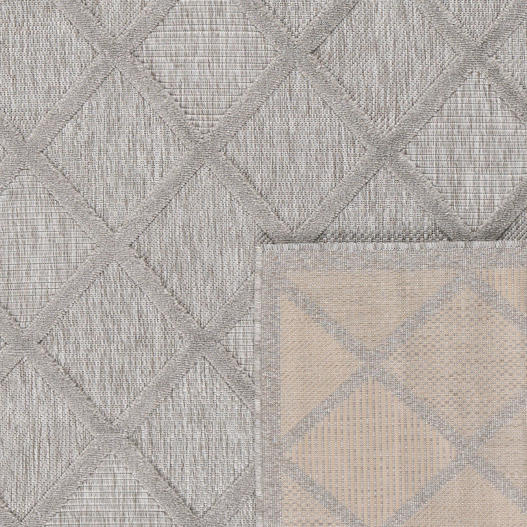 Alfombra Santorini 991 - Diseño Gráfico - Gris - Interior / Exterior