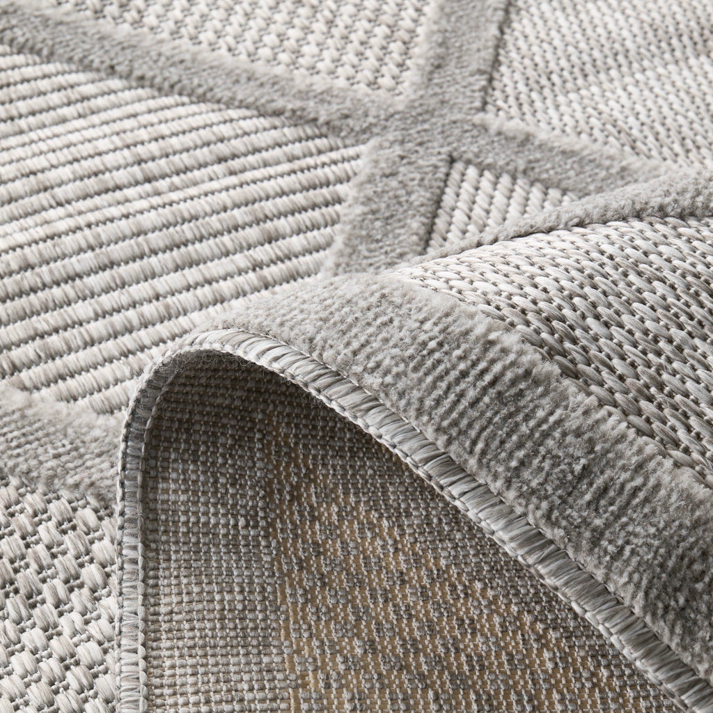 Alfombra Santorini 991 - Diseño Gráfico - Gris - Interior / Exterior