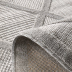 Alfombra Santorini 991 - Diseño Gráfico - Gris - Interior / Exterior