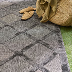 Alfombra Santorini 991 - Diseño Gráfico - Negro - Interior / Exterior