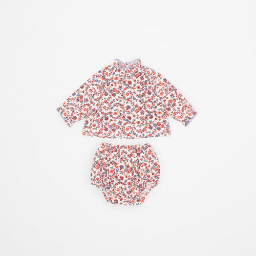 Caramel - Set Blouse Et Bloomer Sana Cream Floral