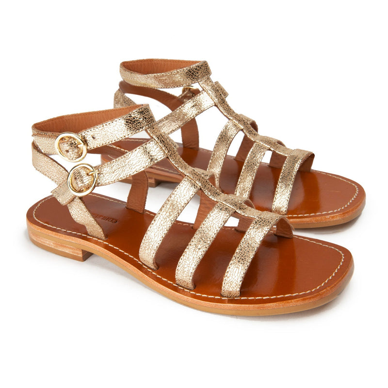 Couleur Pourpre - Khasi Sandals - Gold