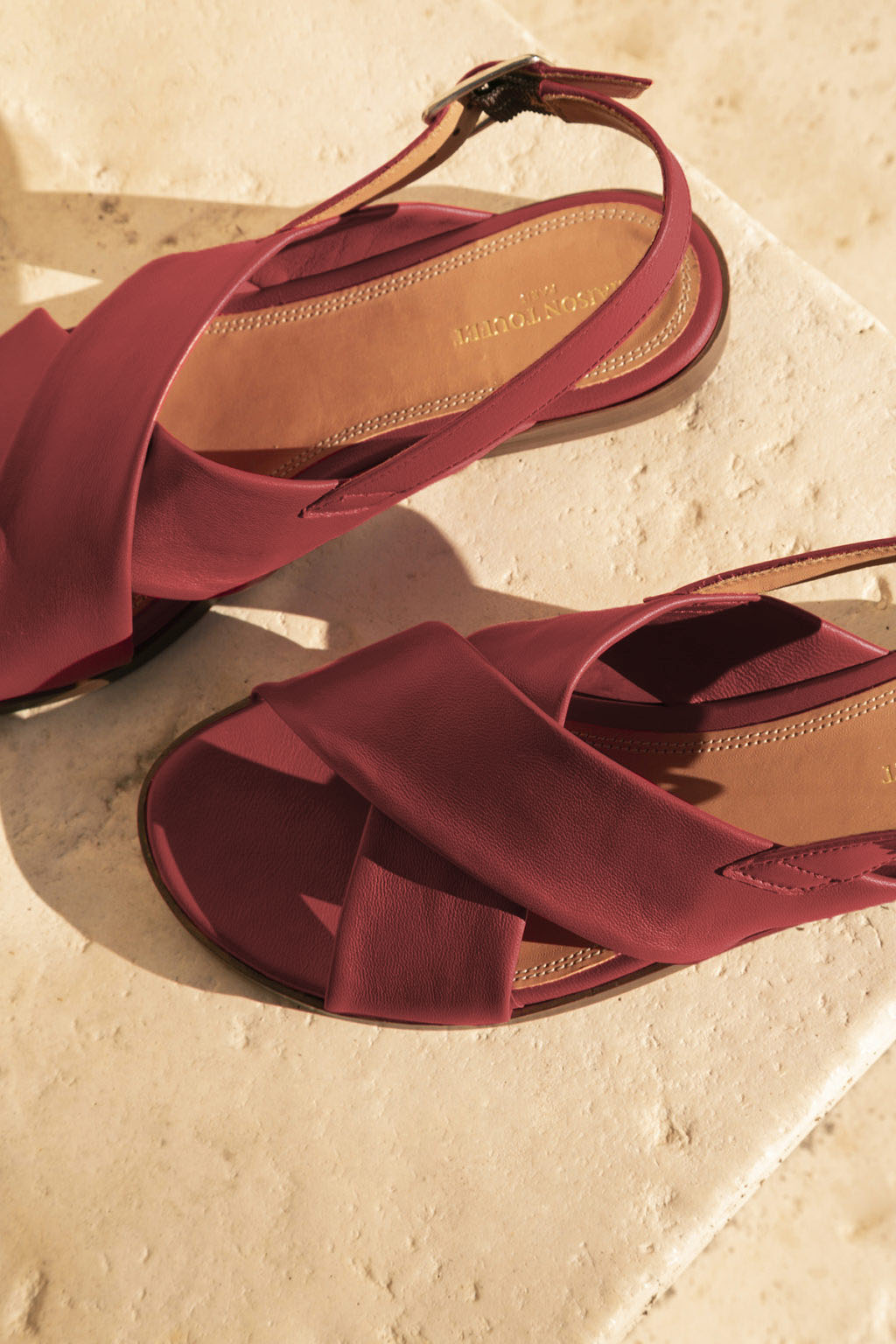 Axelle Sandals - Smooth Leather - Chilli