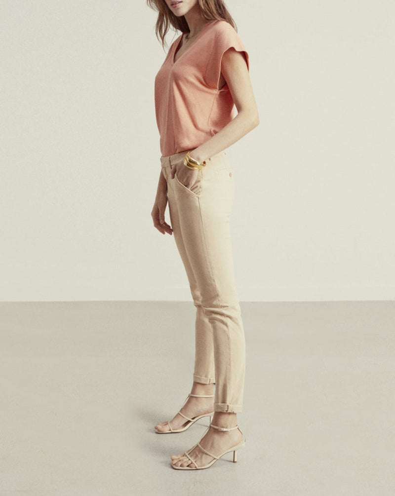 Pantalón chino Sandy 2 Basic - Avellana - Mujer