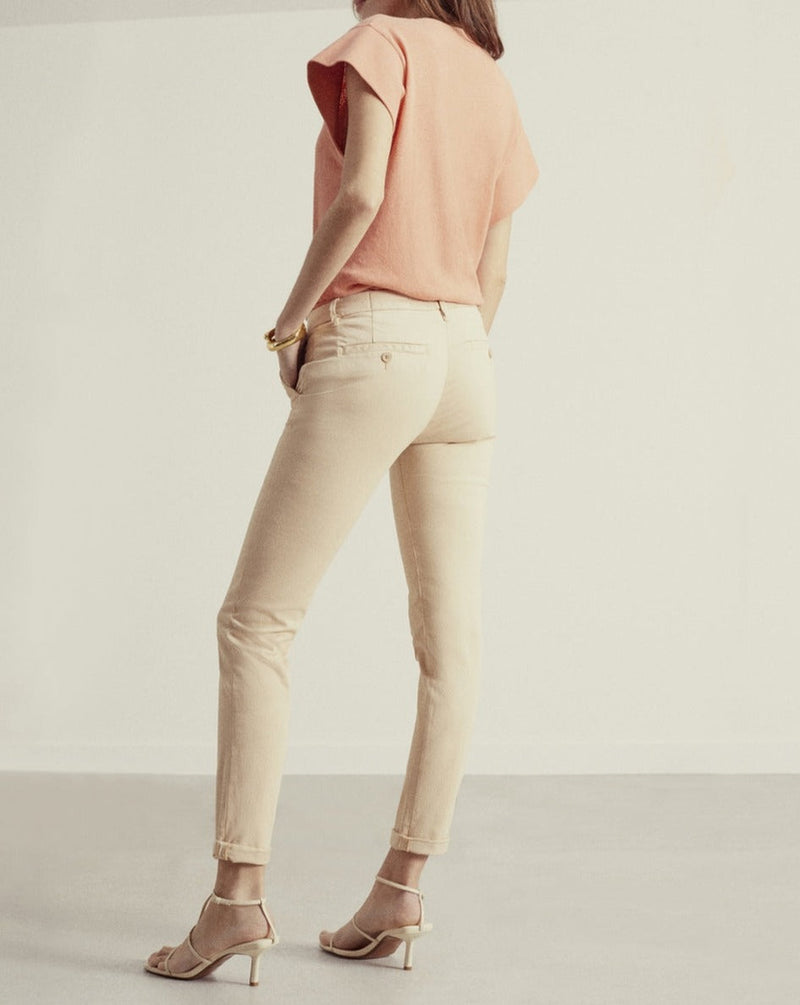 Pantalón chino Sandy 2 Basic - Avellana - Mujer