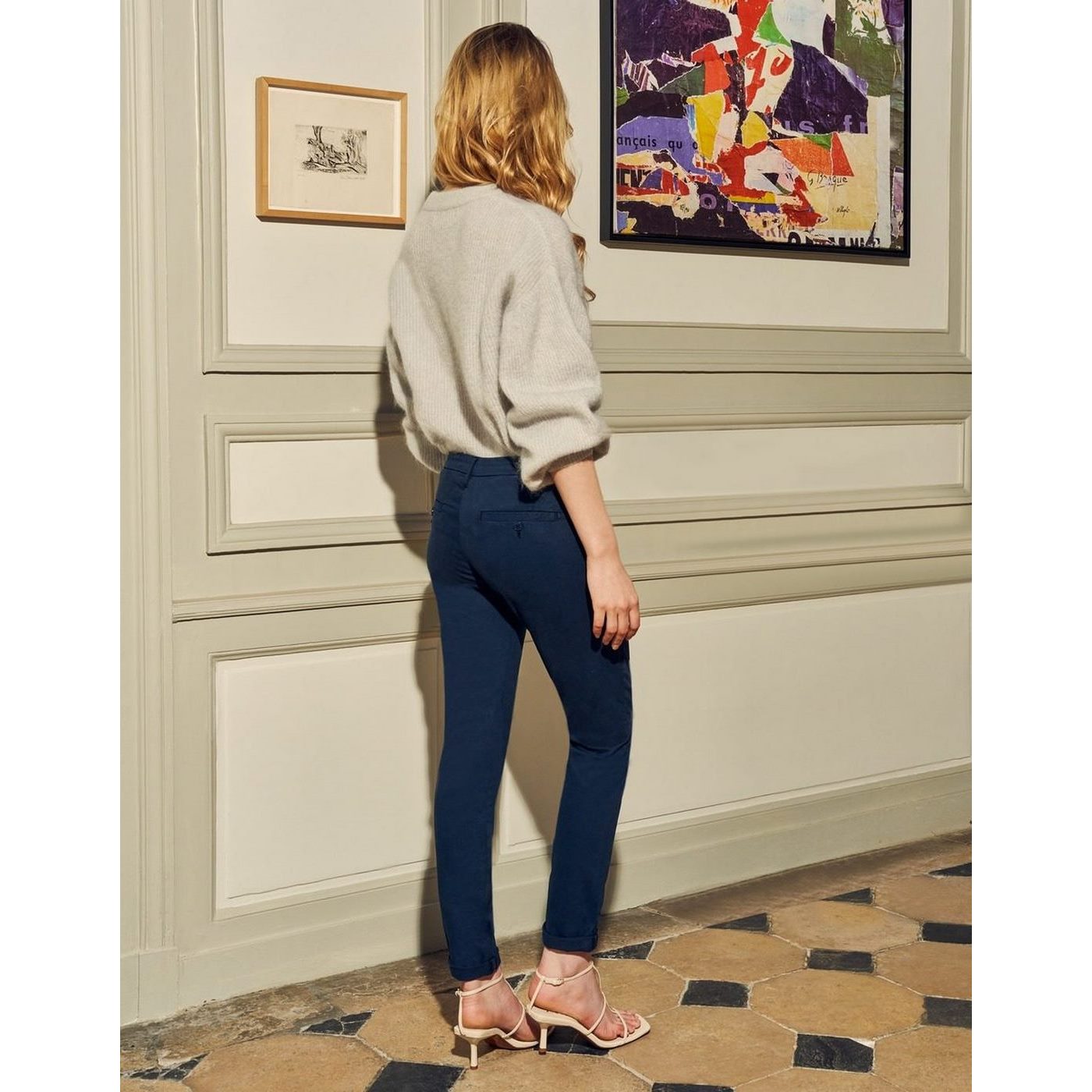 Pantalón Chino Sandy 2 Basic - Dark Navy - Mujer