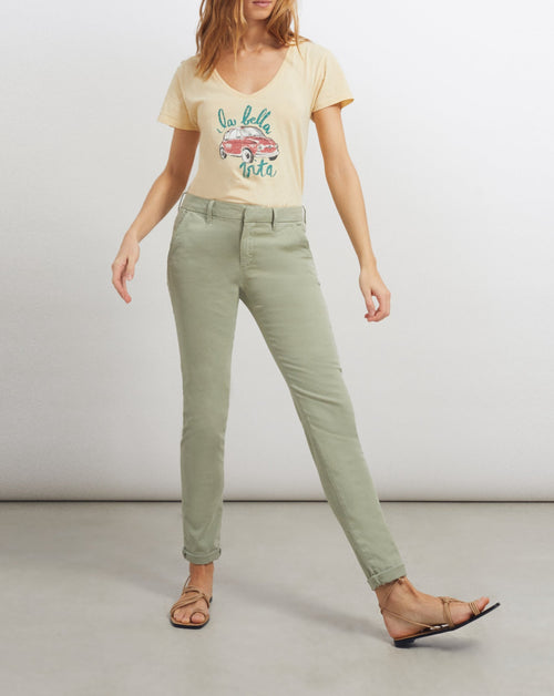 Reiko - Sandy 2 Basic Chino Pants - Tomillo - Mujer