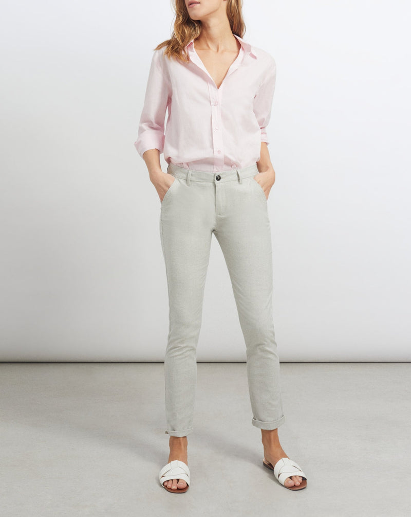 Reiko - Sandy Fancy Basic Trousers - Squall - Woman