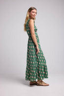 Vestido largo sin mangas - Verde Naranja