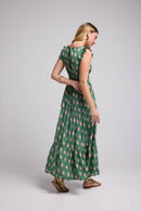 Vestido largo sin mangas - Verde Naranja