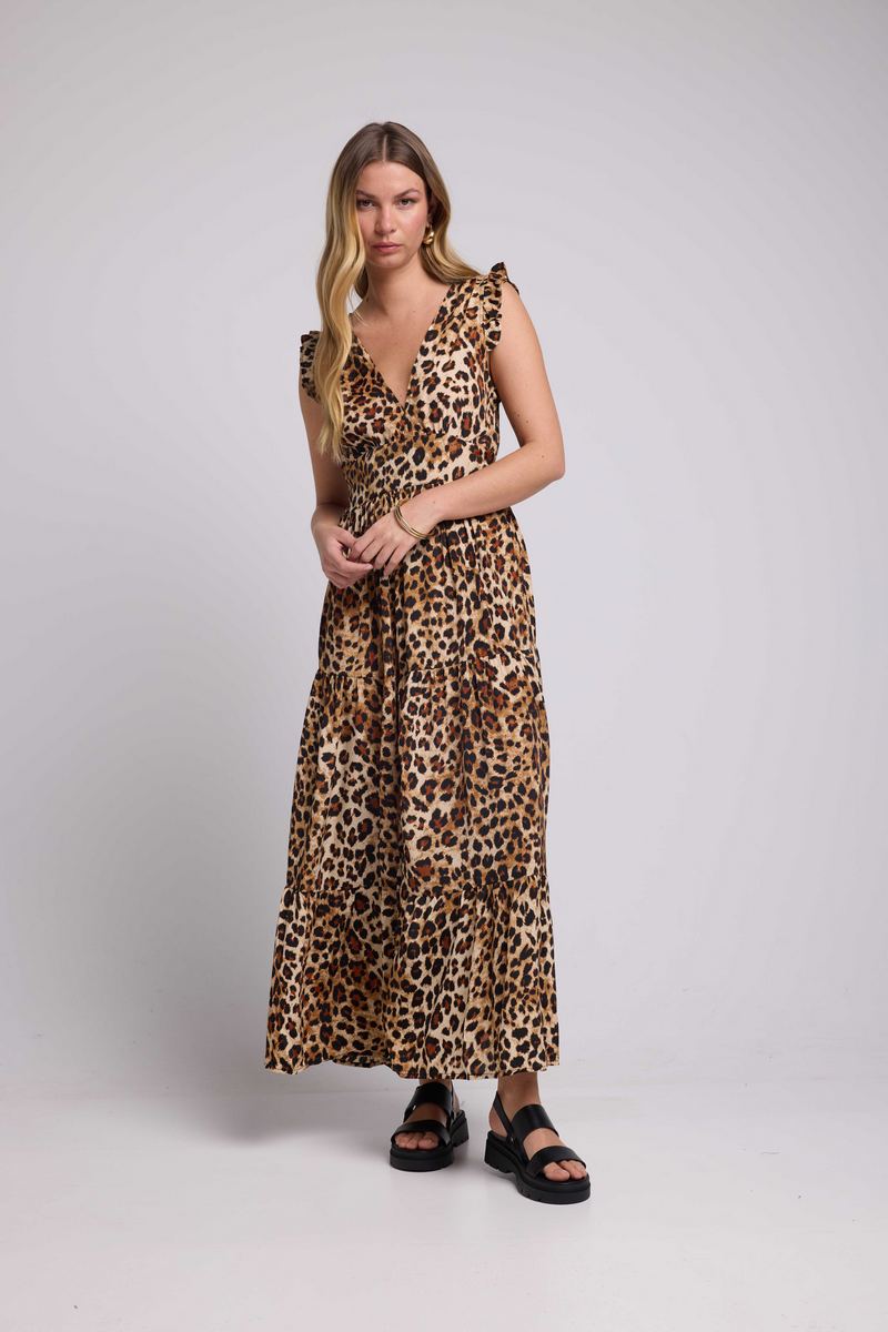 Vestido Largo - Leopardo
