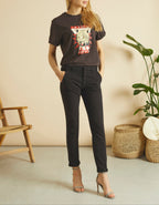 Sandy 2 Basic Chino Trousers - Black - Women