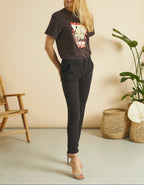 Sandy 2 Basic Chino Trousers - Black - Women