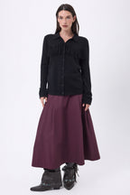 Camisa con flecos delanteros Santa - Negro - Mujer