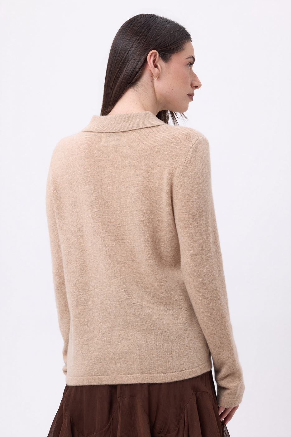 Camisa con flecos delanteros Santa - Beige crema - Mujer