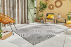 Santorini Gray indoor and outdoor graphic pattern rug: SAN989GRI Nazar rugs