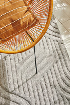 Santorini Gray indoor and outdoor graphic pattern rug: SAN989GRI Nazar rugs