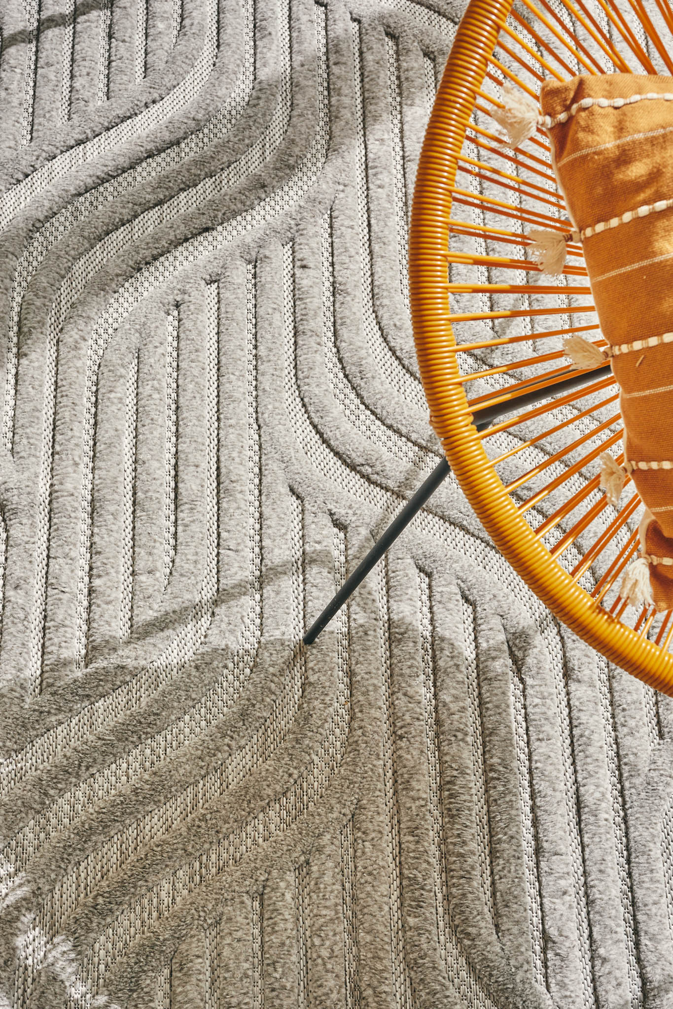 Santorini Gray indoor and outdoor graphic pattern rug: SAN989GRI Nazar rugs