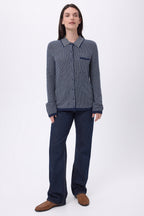 Camisa de rayas Sassy - Azul marino blanco - Mujer