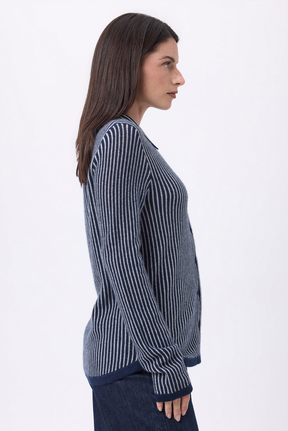 Camisa de rayas Sassy - Azul marino blanco - Mujer
