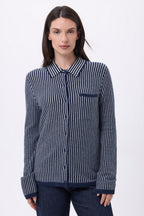 Camisa de rayas Sassy - Azul marino blanco - Mujer