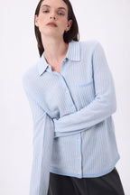 Chemise À Rayure Sassy - Bleu Ciel Blanc - Femme