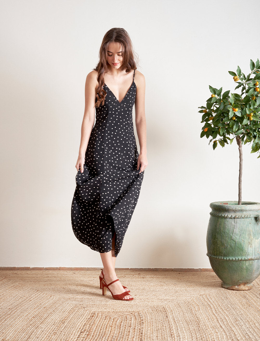 Sandales À Talon Amalia - Cherry burnt - Femme