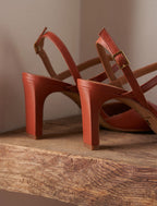 Amalia Heeled Sandals - Cognac - Women