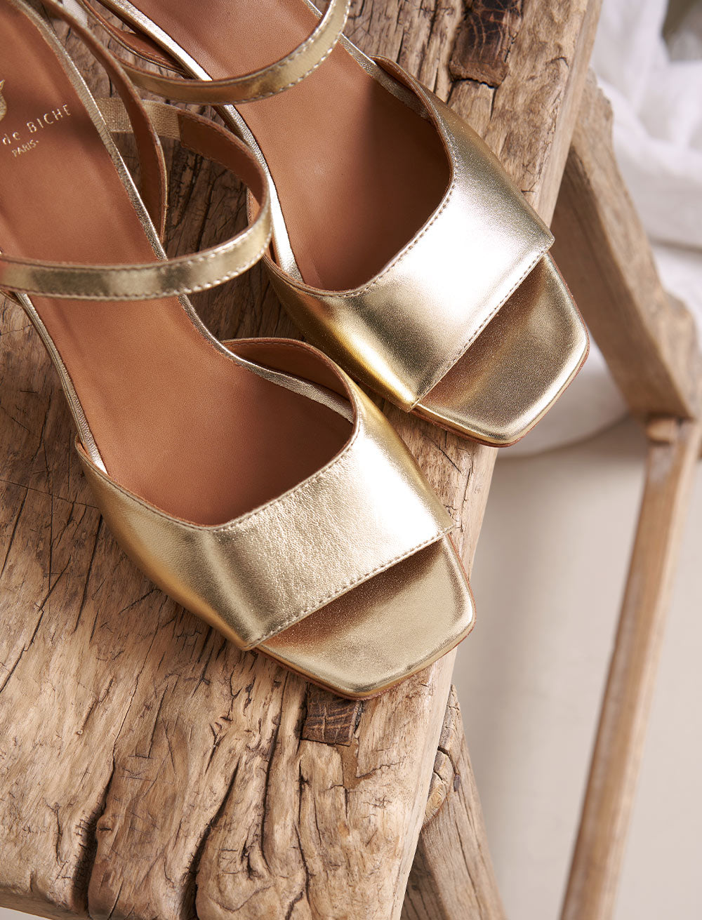 Amalia Heeled Sandals - Gold - Women