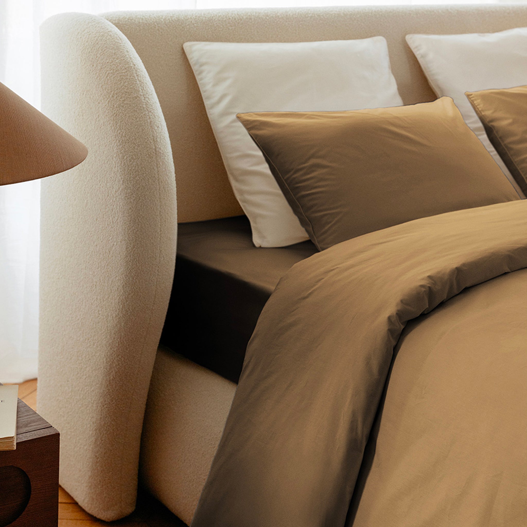 Drap housse satin de coton - 3 coloris au choix