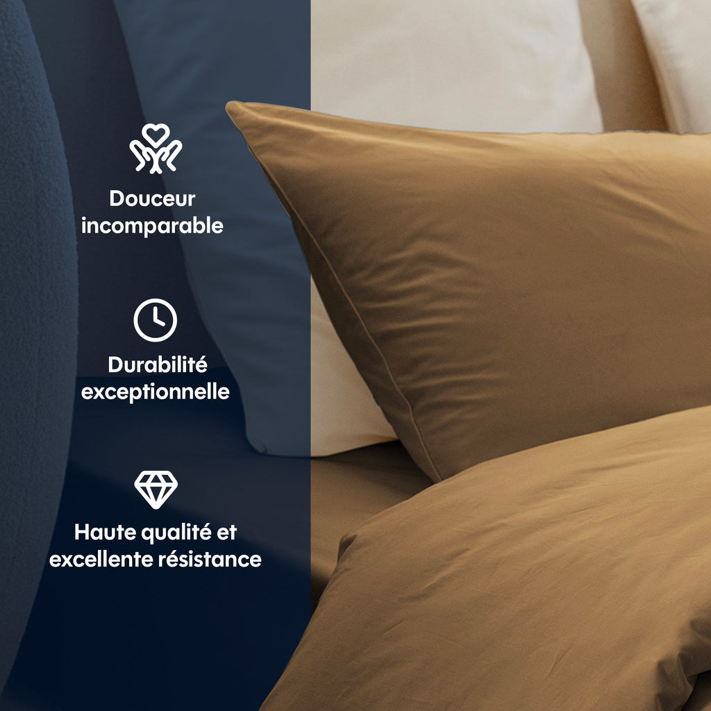 Drap housse satin de coton - 3 coloris au choix