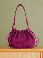 Sauline Raffia Bag - Fuchsia