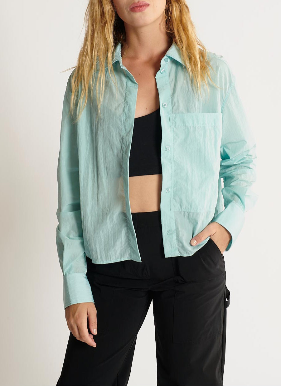 Top Mangas Largas - Verde Agua - Mujer