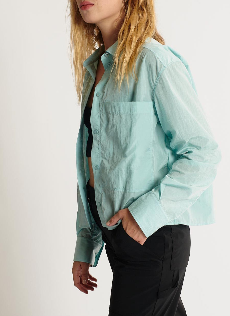 Top Mangas Largas - Verde Agua - Mujer