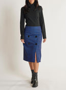 Robe Longue - Noir / Bleu - Femme