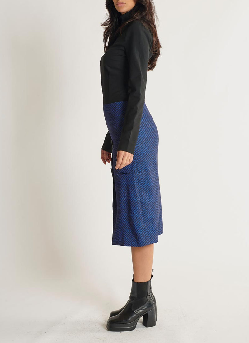 Robe Longue - Noir / Bleu - Femme