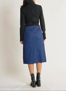 Robe Longue - Noir / Bleu - Femme