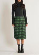 Robe Longue - Noir / Vert - Femme