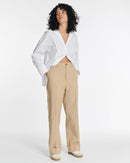 pantalon droit large sleek worker savy praline labdip